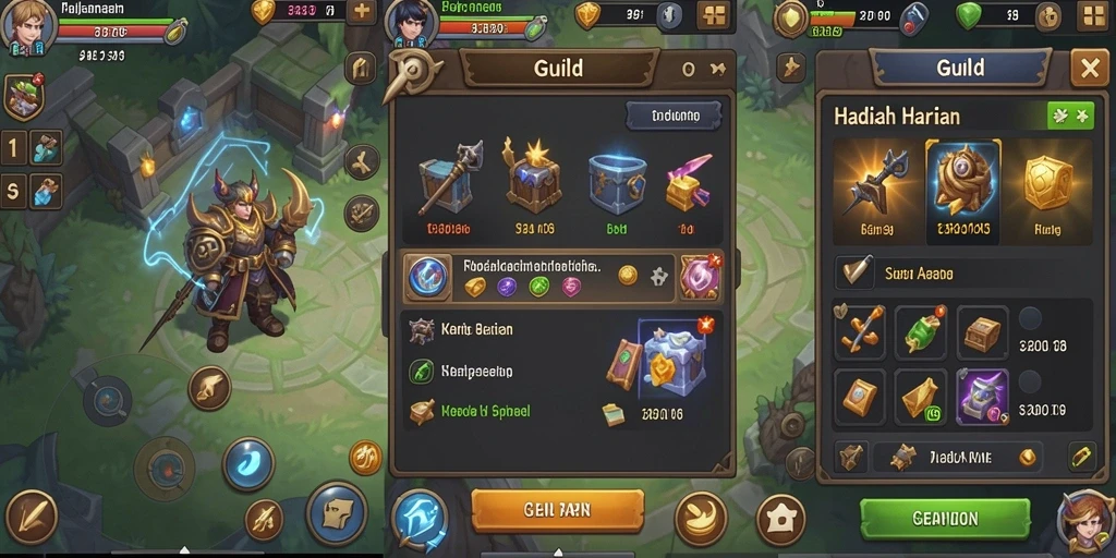 Screenshot dari level menantang dalam permainan.