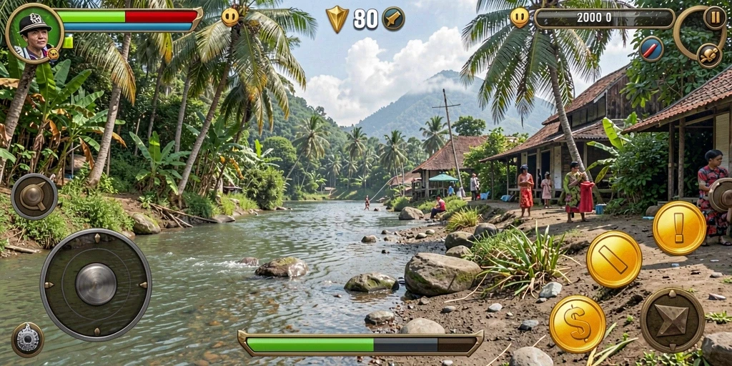 Momen seru saat menyelesaikan quest bersama teman.