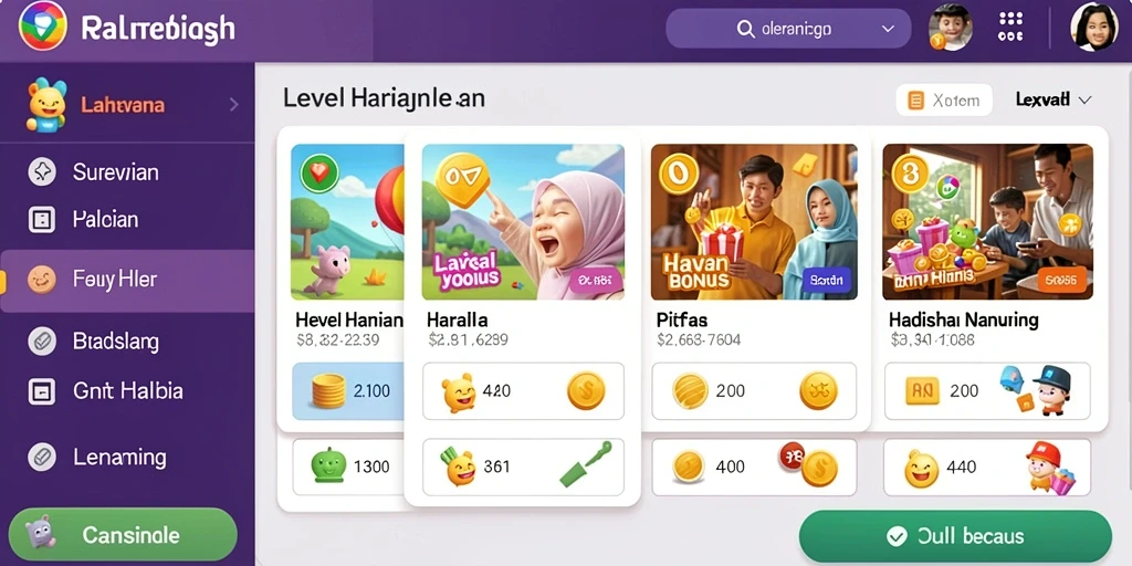 Tangkapan layar menampilkan beberapa upgrade dan item yang menarik.